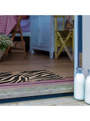 Artsy Mats Natural and Black Zebra Print Doormat - Image 3 of 11