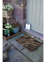 Artsy Mats Natural and Black Zebra Print Doormat - Image 5 of 11