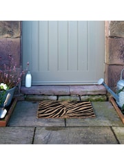 Artsy Mats Natural and Black Zebra Print Doormat - Image 7 of 11