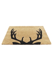 Artsy Mats Natural and Black Stag Antlers Doormat - Image 11 of 12