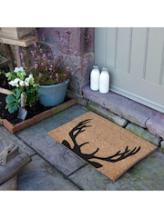 Artsy Mats Natural and Black Stag Antlers Doormat - Image 2 of 12