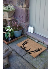 Artsy Mats Natural and Black Stag Antlers Doormat - Image 5 of 12