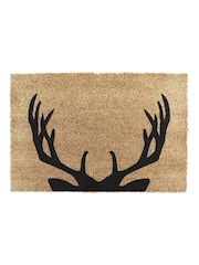 Artsy Mats Natural and Black Stag Antlers Doormat - Image 7 of 12