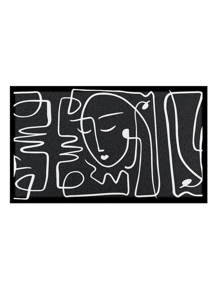 Artsy Mats Multi Face Lines Abstract Indoor  Outdoor Doormat - Image 2 of 2