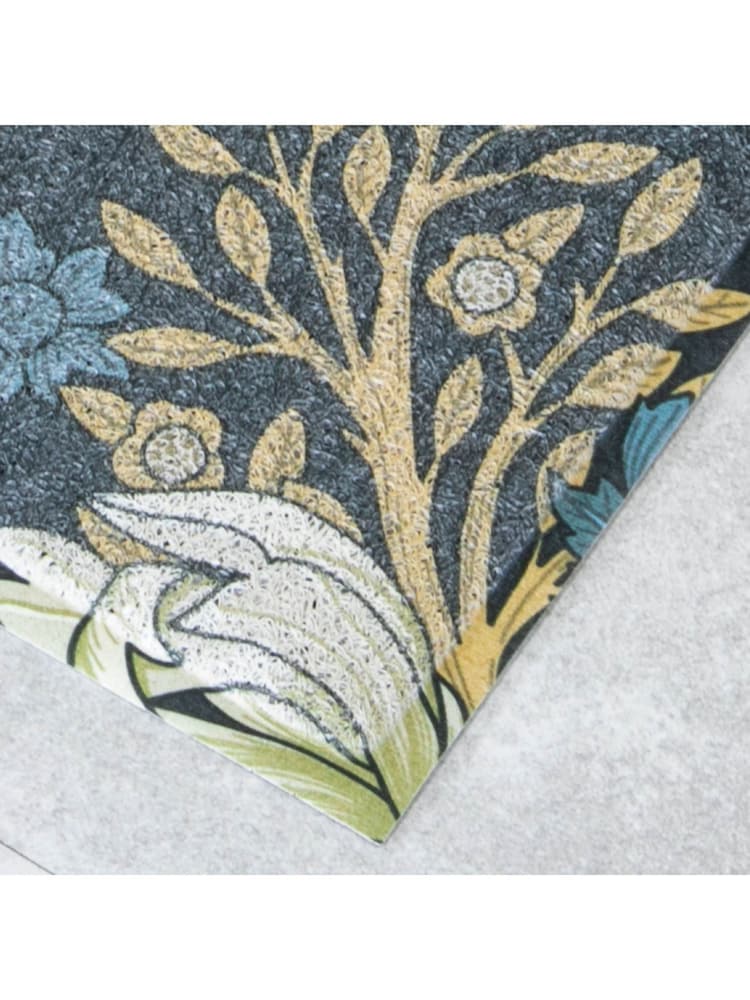 Artsy Mats Blue Blue William Morris Pattern Doormat - Image 3 of 3