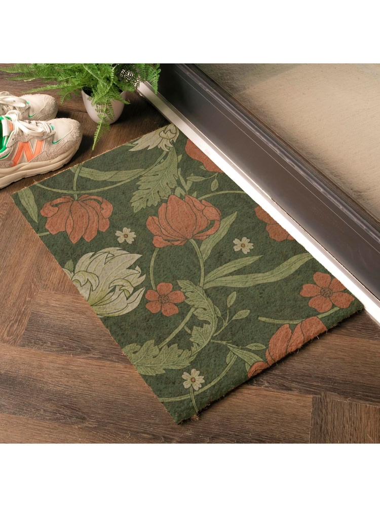 Artsy Mats Brown William Morris Rose Doormat - Image 2 of 13