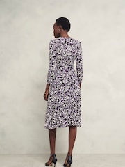 Hobbs Purple Paige Jersey Dress - Image 2 of 4