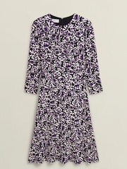 Hobbs Purple Paige Jersey Dress - Image 4 of 4