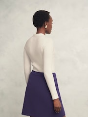 Hobbs Cream Sierra Knitted Cream Polo Shirt - Image 2 of 3