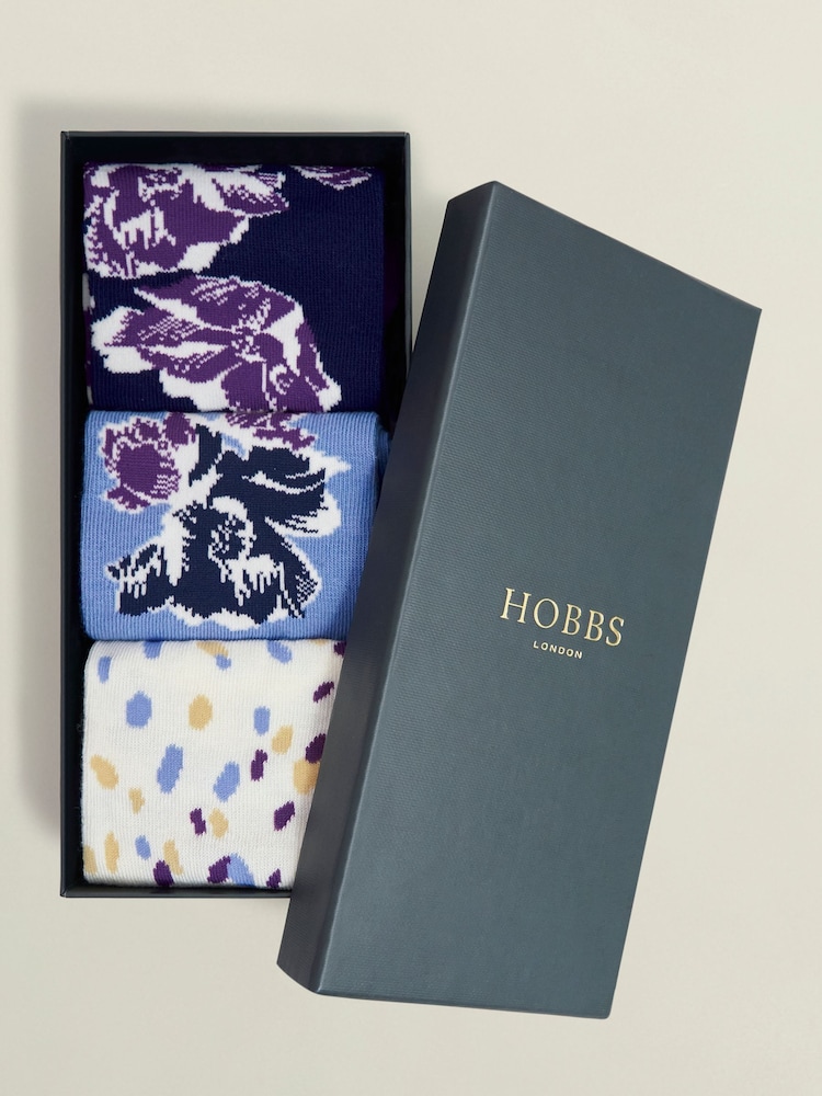 Hobbs Blue Floral Socks Set - Image 3 of 3 Hobbs Blue Floral Socks Set - Image 3 of 3