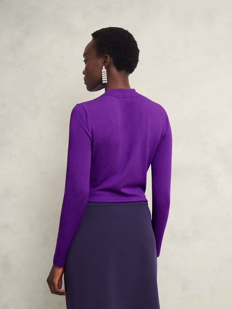 Hobbs Purple Effie Jumper - Image 2 of 4