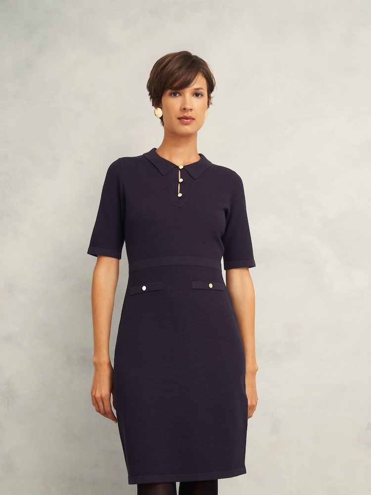 Hobbs Blue Niamh Knitted Dress - Image 1 of 4