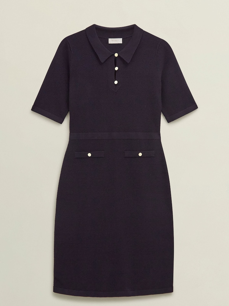 Hobbs Blue Niamh Knitted Dress - Image 4 of 4