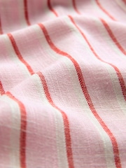 The Set Navy/White/Pink Stripe Pull On Wide Leg Trousers 3 Pack With Linen - Image 8 of 8