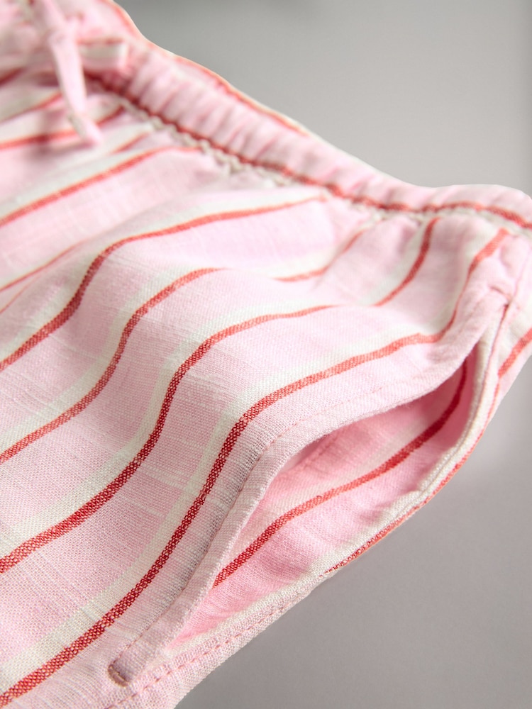 Navy/White/Pink Stripe - The Set Pull On Wide Leg Trousers 3 Pack With Linen - Imagen 8 de 8 Navy/White/Pink Stripe - The Set Pull On Wide Leg Trousers 3 Pack With Linen - Imagen 8 de 8