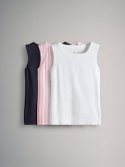 The Set Navy/White/Pink Stripe Swing Tops 3 Pack with Linen - Image 2 of 13