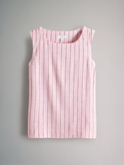 The Set Navy/White/Pink Stripe Swing Tops 3 Pack with Linen - Image 9 of 13