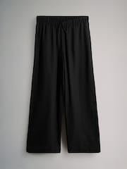 The Set Spot/Black 2 Pack Pull On Linen Blend Wide Leg Trousers - Image 9 of 11