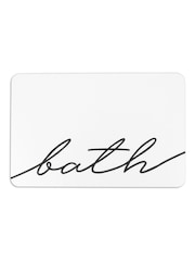 Artsy Mats Bath Scribble White Stone Non Slip Bath Mat - Bild 2 von 5