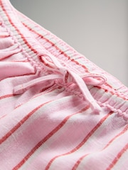 The Set Navy/White/Pink Stripe The Set 3 Pack Pull On Shorts with Linen - Image 10 of 10