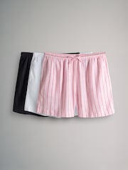 The Set Navy/White/Pink Stripe The Set 3 Pack Pull On Shorts with Linen - Image 2 of 10