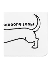 Artsy Mats Dachshund White Stone Non Slip Bath Mat - Image 4 of 5