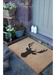 Artsy Mats Natural/Black Country Home Stagshead Doormat - Image 3 of 12