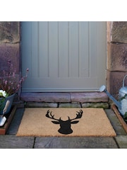 Artsy Mats Natural/Black Country Home Stagshead Doormat - Image 4 of 12