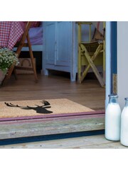 Artsy Mats Natural/Black Country Home Stagshead Doormat - Image 6 of 12