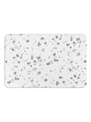 Artsy Mats Grey Terrazzo White Stone Non Slip Bath Mat - Image 5 of 5