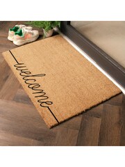 Artsy Mats Natural and Black Country Home Welcome Extra Large Doormat - Image 2 of 12