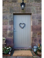 Artsy Mats Natural and Black Country Home Welcome Extra Large Doormat - Image 7 of 12