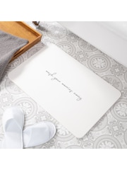 Artsy Mats Wash Your Worries Away White Stone Non Slip Bath Mat - Image 1 of 5