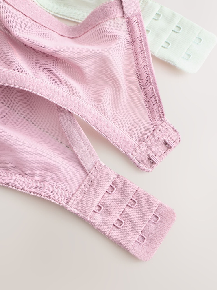 Creme/rosa/verde - Sutiã sem bojo com estampa floral e bojo grande - Imagem 6 de 6