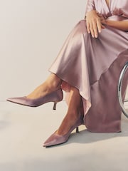 Dusky Pink Forever Comfort® Point Toe Bridesmaid Kitten Heel Courts - Image 2 of 11