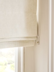 Natural Ready Made Blackout Linen Blend Roman Blind - Image 3 of 7