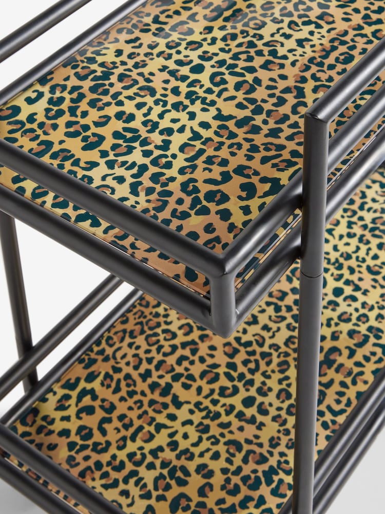 Rockett St George Leopard Glass Drinks Trolley - Image 6 of 6 Rockett St George Leopard Glass Drinks Trolley - Image 6 of 6