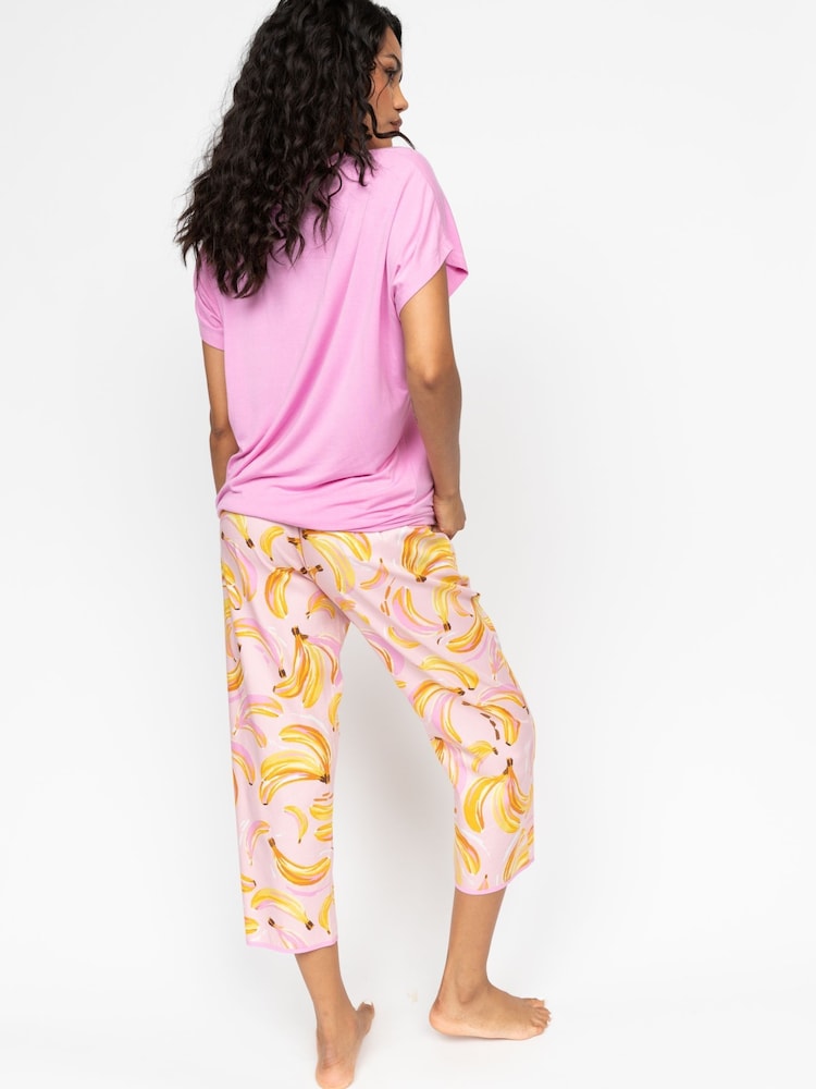 Cyberjammies Pink Slouch Jersey Top and Printed Bottoms Pyjama Set - Image 2 of 3 Cyberjammies Pink Slouch Jersey Top and Printed Bottoms Pyjama Set - Image 2 of 3