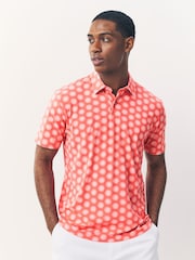 Pink Sun Short Sleeve Print Polo Shirt - Image 1 of 7