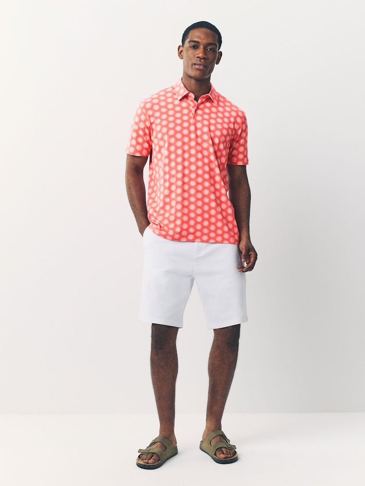 Pink Sun Short Sleeve Print Polo Shirt - Image 2 of 7
