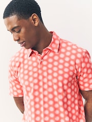 Pink Sun Short Sleeve Print Polo Shirt - Image 4 of 7