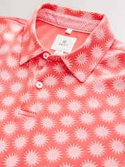 Pink Sun Short Sleeve Print Polo Shirt - Image 6 of 7