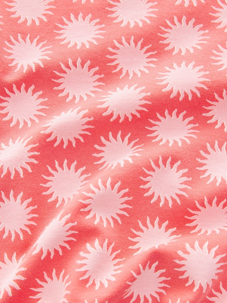 Pink Sun Short Sleeve Print Polo Shirt - Image 7 of 7