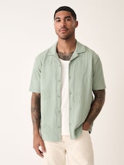 Green Embroidered Graphic Jersey Shirt - Image 4 of 5
