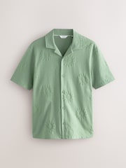 Green Embroidered Graphic Jersey Shirt - Image 6 of 9