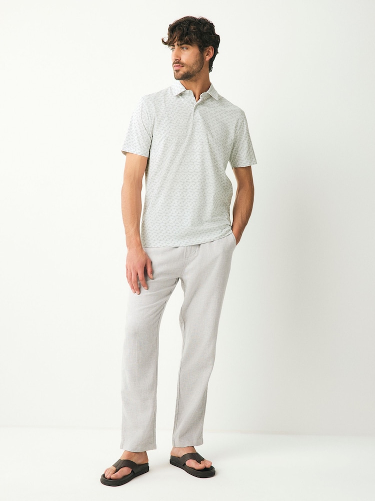 Grey Stingray Short Sleeve Print Polo Shirt - Image 4 of 7