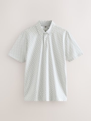 Grey Stingray Short Sleeve Print Polo Shirt - Image 5 of 7