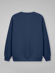 All + Every Blue Mens Peanuts Christmas Snoopy Festive Lights Snowflakes  Sweatshirt - Image 3 of 4