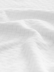 White Textured Zip Neck Polo Shirt - Image 6 of 7