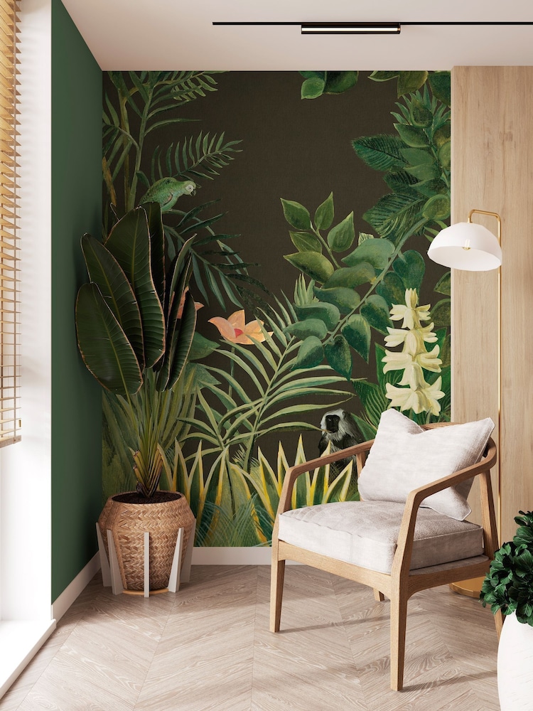 Art For The Home Green Jungle Fixed Size 2M Mural - Image 1 of 3 Art For The Home Green Jungle Fixed Size 2M Mural - Image 1 of 3